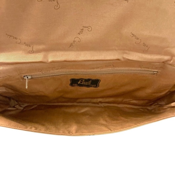 Vintage PIERRE CARDIN Leather Clutch Shoulder Bag Tan Parisian - Picture 3 of 11